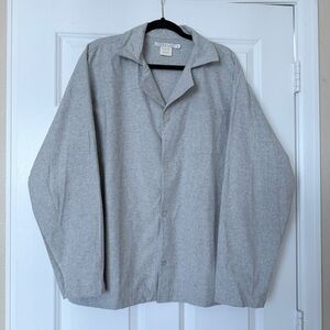 COYUCHI Shirt Men’s Organic Cotton Brushed Flannel Pajama Top Loungewear Medium